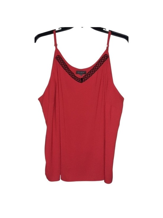 The Limited Tops - The Limited Red and Black Camisole Size 3X